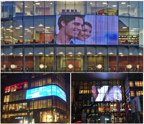 P10 подгоняло на открытом воздухе прозрачный экран дисплея приведенный 11