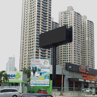 P16 LED screen project in Panama 12.288m x 4.096m each side x 2 sided FYI