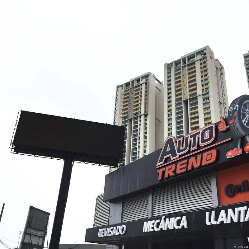 P16 LED screen project in Panama 12.288m x 4.096m each side x 2 sided FYI